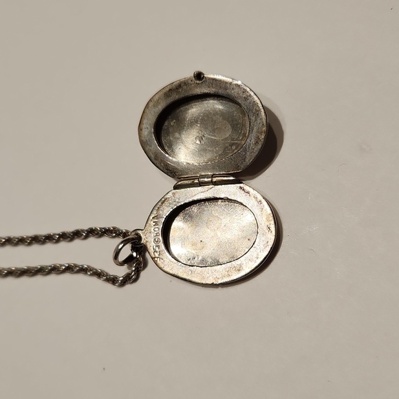 Sterling Silver and Turquoise Locket - Picture 7 of 9